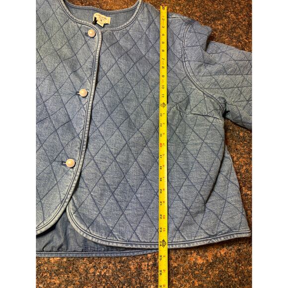 Kate Spade x Target Quilted Denim Jacket w Pearl Buttons Size 1X NWT - Picture 8 of 14